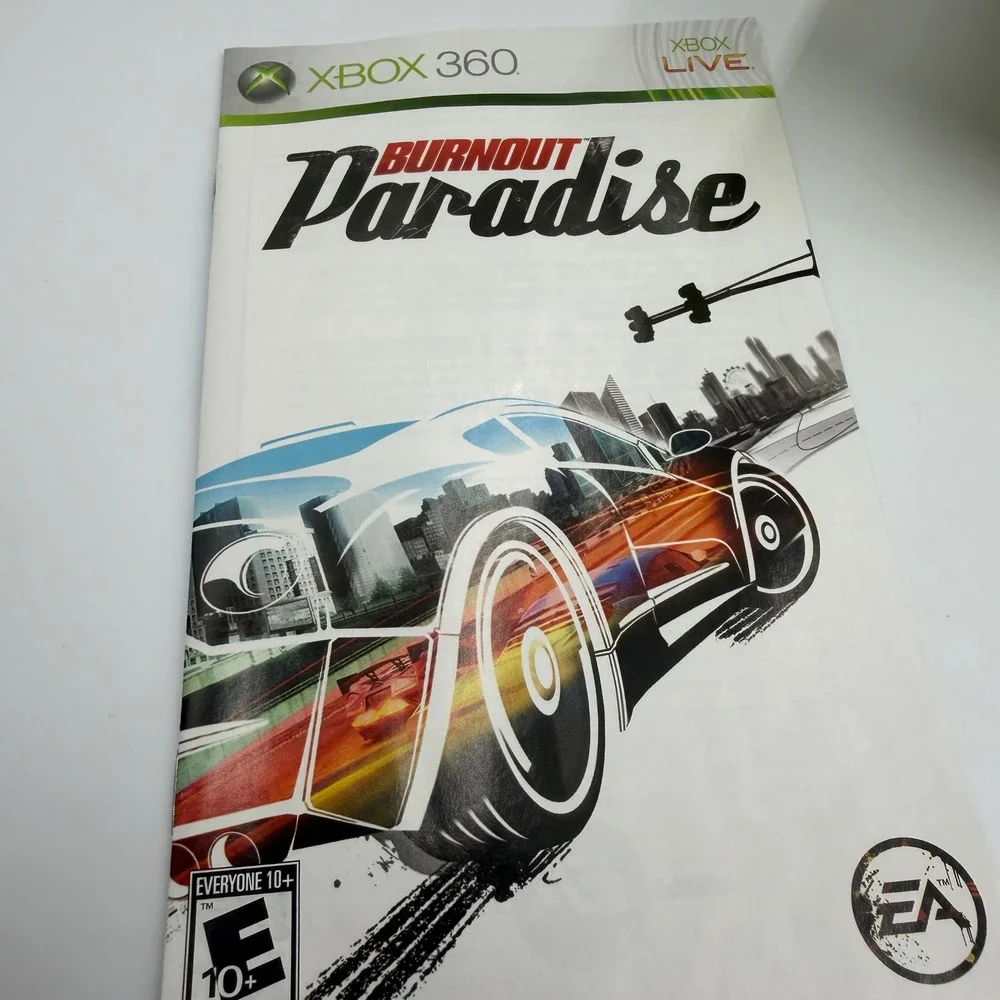 Burnout Paradise Xbox 360 CIB Complete with Manual EA Games Racing‎ 2008 TESTED